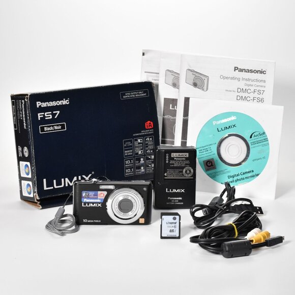 Panasonic Lumix DMC-FS7 Digital Camera 10.1MP 4x Optical Zoom 32GB SD Card - Picture 1 of 16
